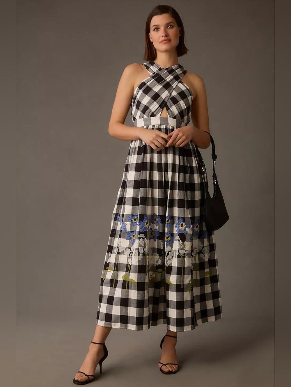 Anthropologie Verb by Pallavi Singhee Gingham Halter Dress